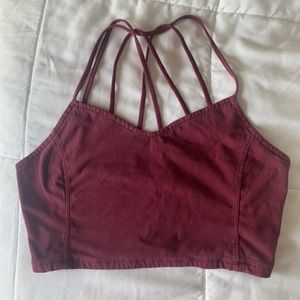American Eagle Maroon Strappy Bralette